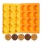 2 Pcs Oreo Chocolate Cookie Silicone Molds, 12-Cavity Round Silicone Mold, Baking Mold for Oreo, Chocolate, Cookie, Candy, Mini Cake, Jelly (Orange + Yellow)